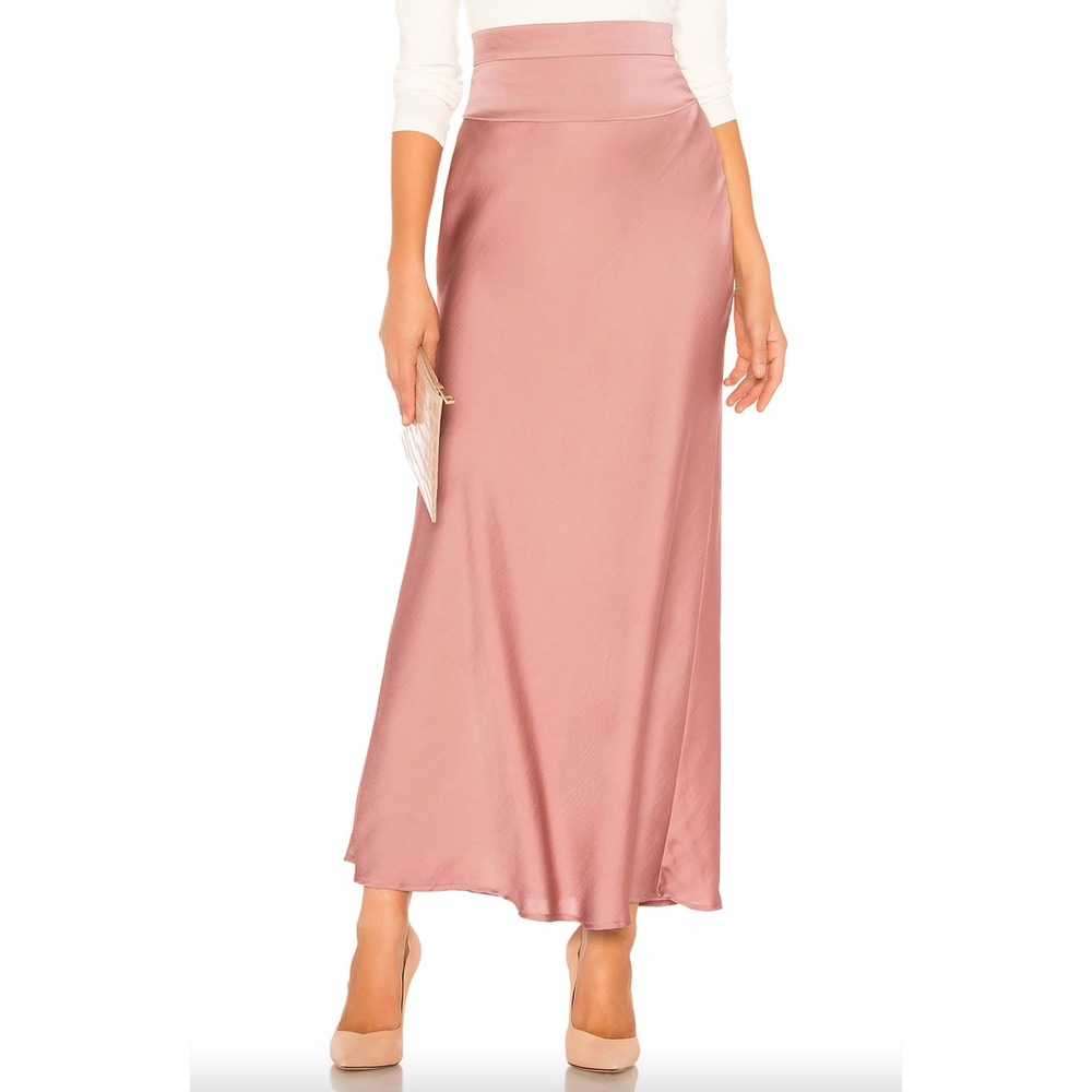 FREE PEOPLE Normani Bias Maxi Skirt in Dusty Mauve